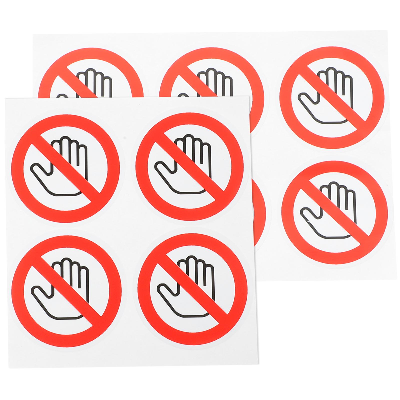 10pcs Do Not Sticker Do Not Use Hand Signs Self Adhesive Decal No Sign Labels Warning Sign Do Not Sticker