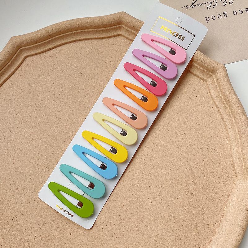 

10pcs/set Colorful BB Clips Candy Color Sweet Geometric Hair Clips Women Girls Hair Ornament Hairpin Barrette Hair Accessories