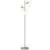 3-Light Tree Floor Lamps for Living Room, Modern Standing Lamp for Bedroom with Globe Lampshade, 3000K/4000K/6000K Colour Temperatures, Steel Base