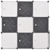 Organisateur de rangement cube - vidaXL - 9 compartiments - Noir/Blanc - Design contemporain - Durable