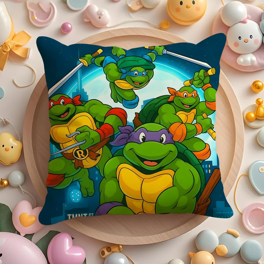 Teenage Mutant N-Ninja Turtles Cushion Cover Home & Car Multi-Scene Pillow Cover - Reversible, Soft & Durable for Daily Use