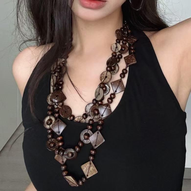 Y2K Spicy Girl Dark Star Leather Choker Necklace - Pure Desire Clavicle Chain