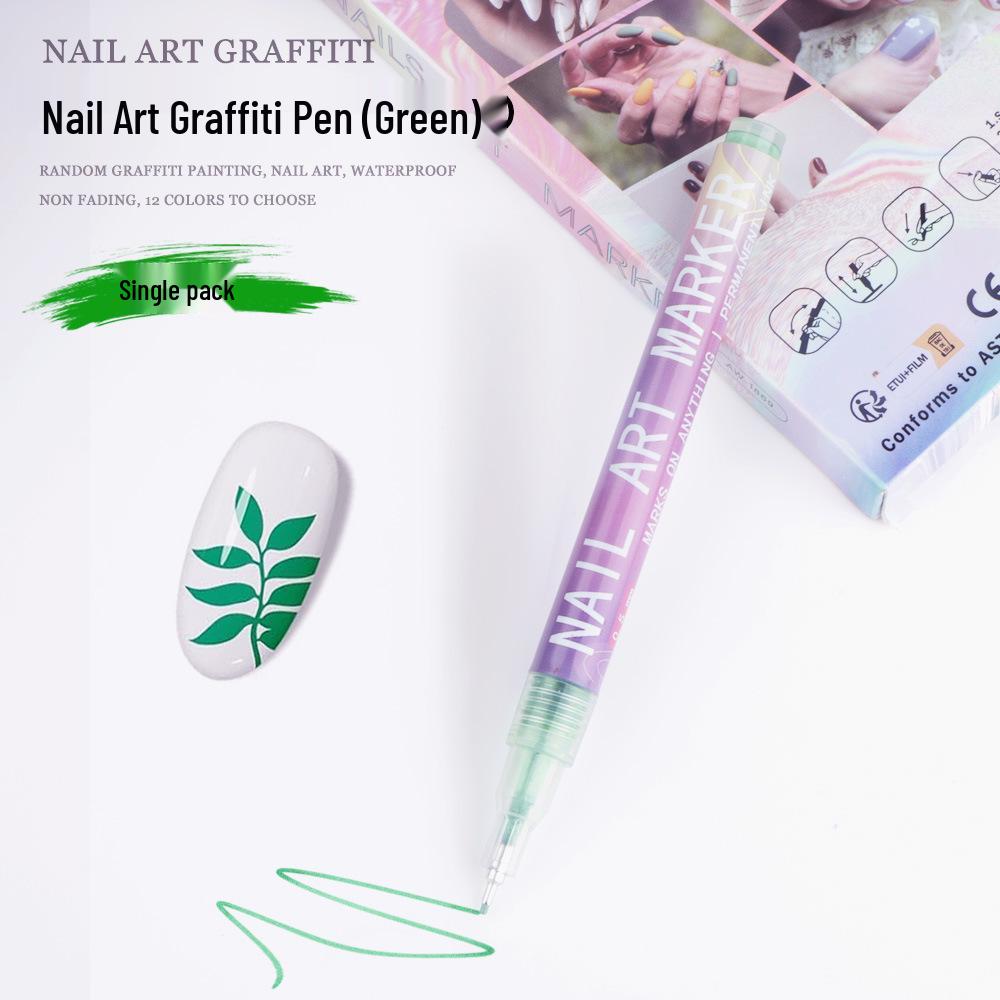 Shein Cross-Border Hot Sale Nail Art Pen Set - DIY Color Painting & Graffiti Highlighter Acrylic Marker for Outlining