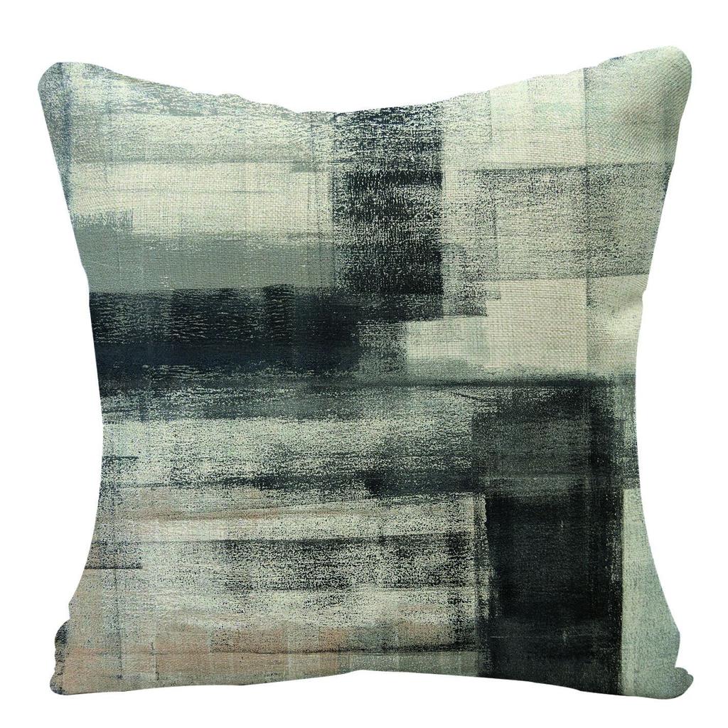 Home Oil Painting Geometric Abstract Pillow Case Sofa Pillow Cushion Cover