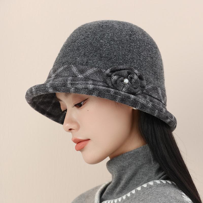Elegant Bucket Hat In The Elderly Autumn New Travel Hat Sun Hat Thermal Basin Hat