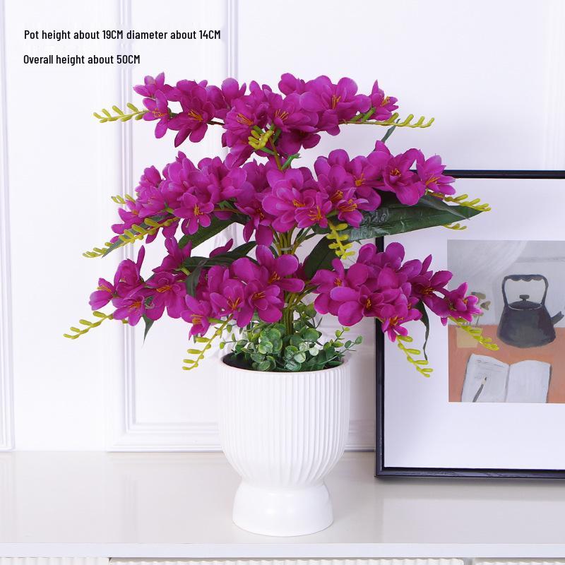 Artificial Phalaenopsis Flower Set: Indoor TV Cabinet Decor