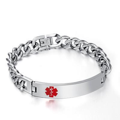 New Style Trendy Custom Stainless Steel Silver Plated Chain & Link Bracelet for Men's and Women's Anniversary Gift