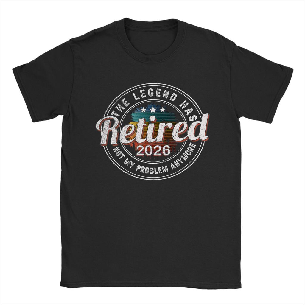 The Legend Has Retired Since  T Shirt Beach  Cotton T Shirts For Male Novelty Pattern Tshirt Short Sleeve Classic Top Tees