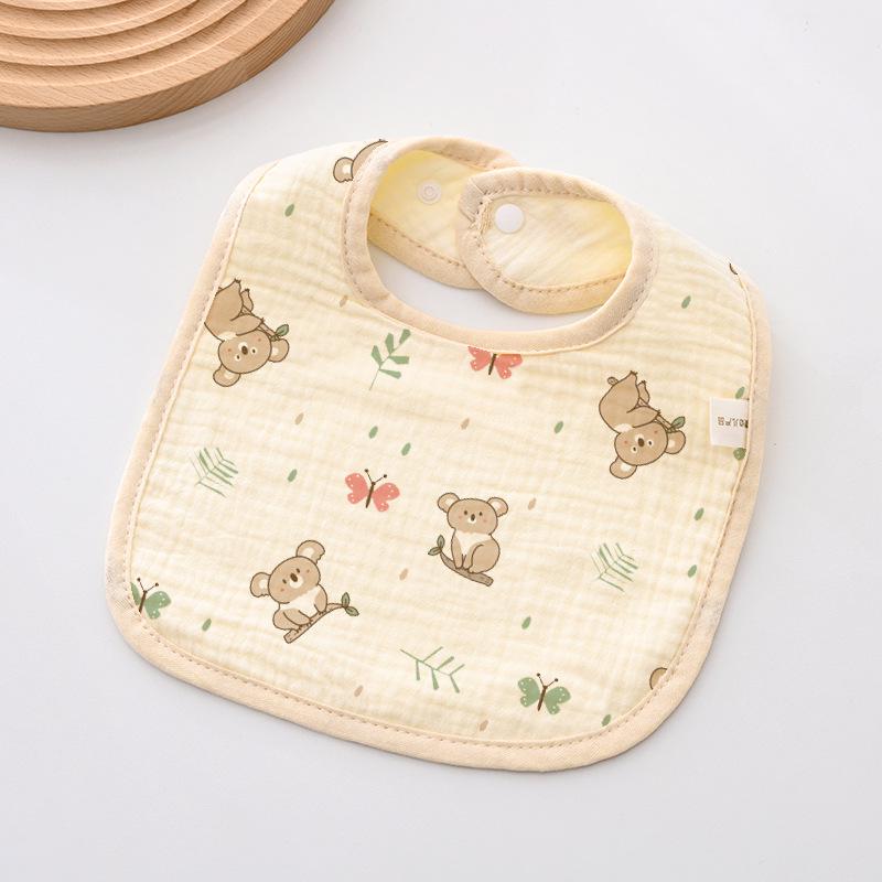 Weiches sechslagiges Baby-Lätzchen aus reiner Baumwolle - Mullwindel für Neugeborene