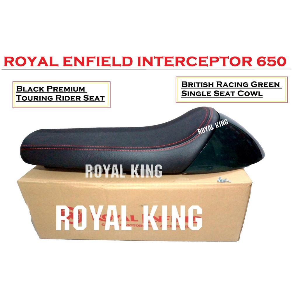 Royal Enfield "Interceptor 650" "Premium Touring Rider Seat" & "Green Cowl"