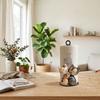 Wooden Roll Paper Towel Holder Tree Flower Tissue Storage Rack  Kitchen Countertop