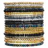 Retro Ethnic Elastic Beaded Bracelets Multicolor Random Mix Stretch Jewelry Beads Texture Suitable for Fashion Women