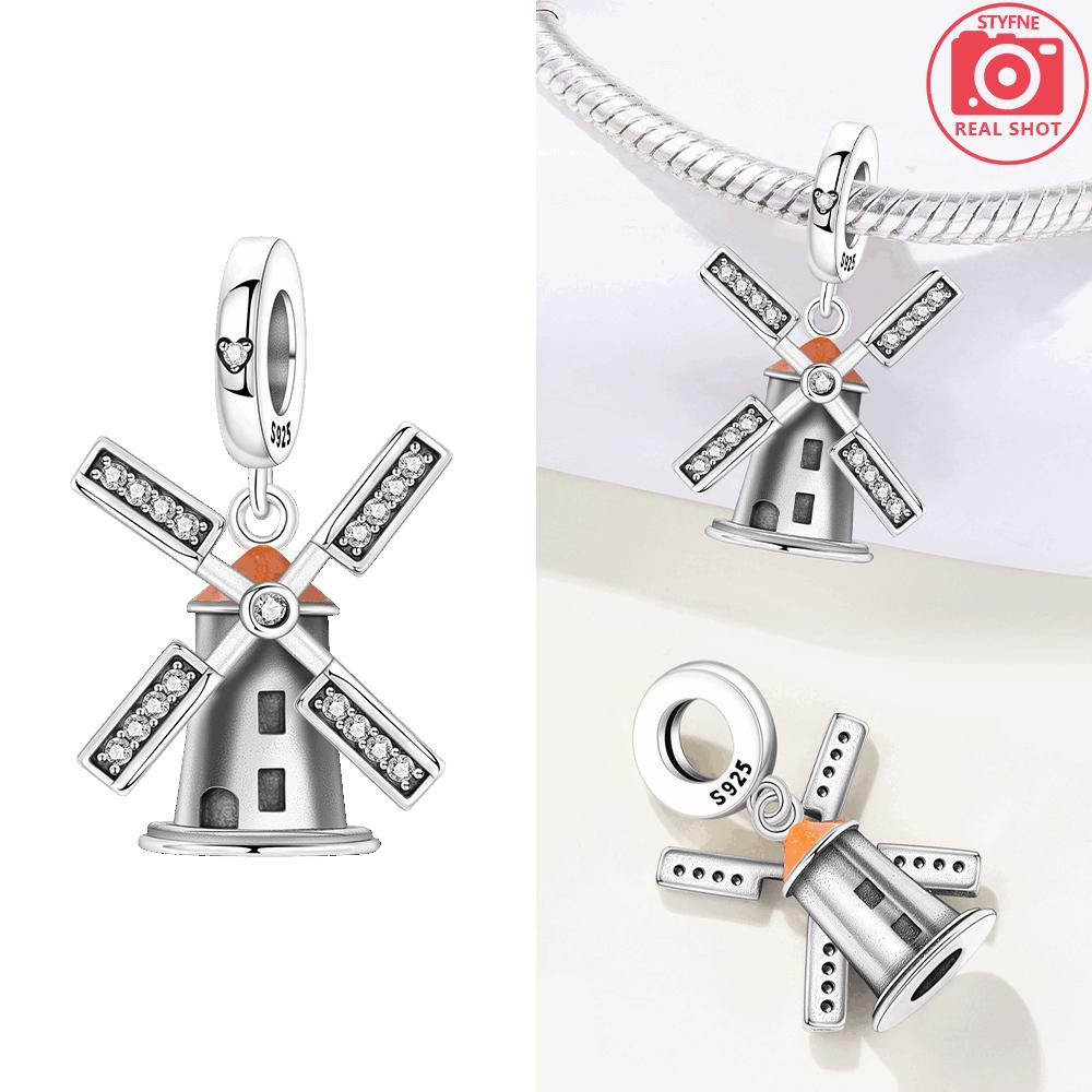 Elegante Originele Koperbruine Esdoornblad Windgong Hanger Oranje Zirconia Edelsteen Kralen Passend Armband Vrouwen Sieraden Cadeau Diy