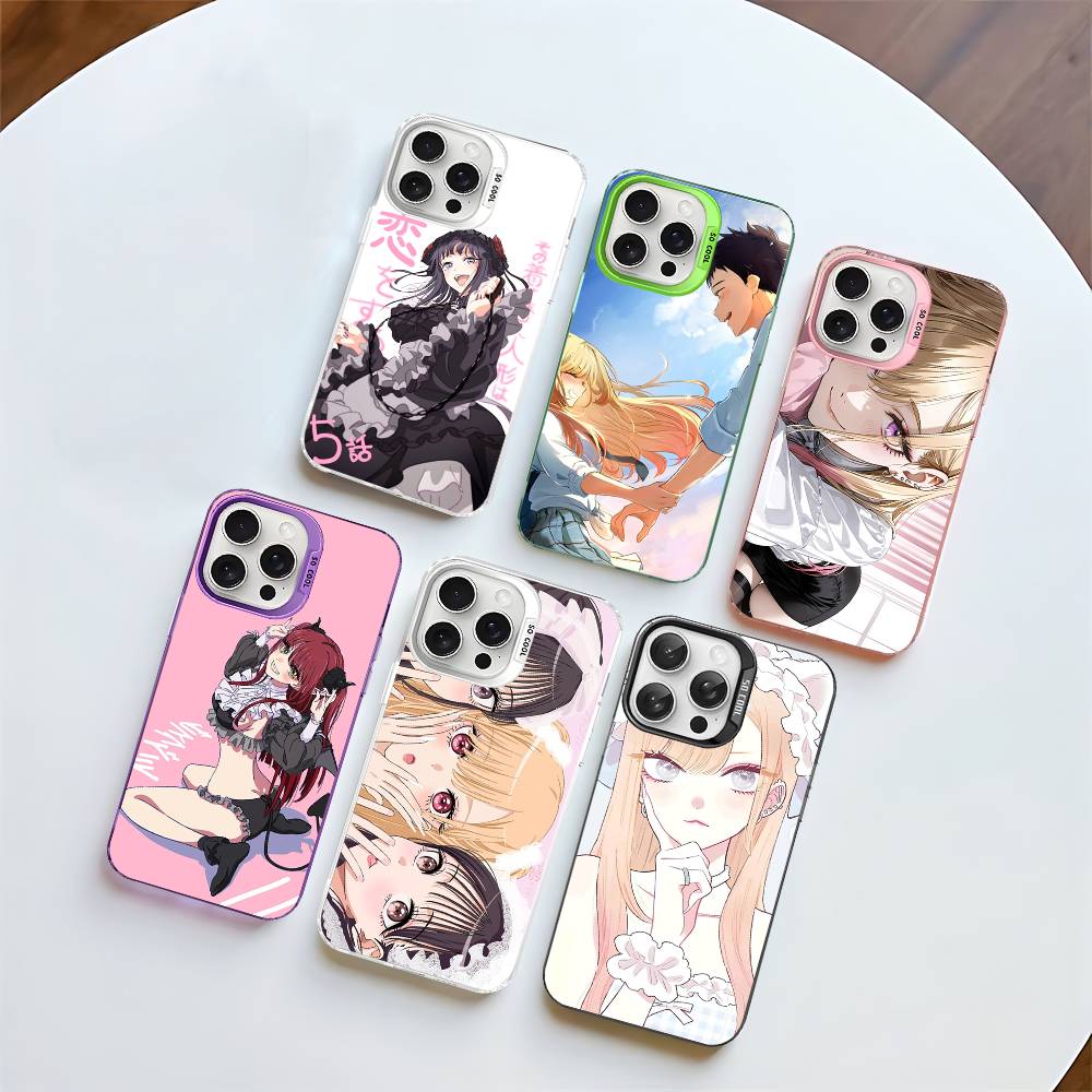 Anime My Dress Up Darling Phone Case For iPhone 16 15 14 13 12 11 Pro Max 17 Plus Colorful Cover