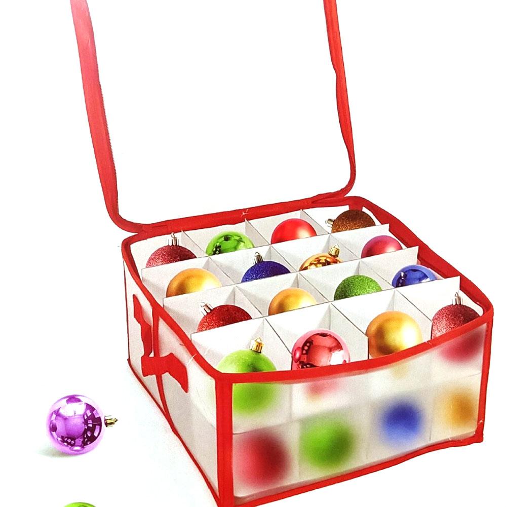 Red Plastic Ornament Storage Box Simplify Stackable Ornament Storage Box For Home Use