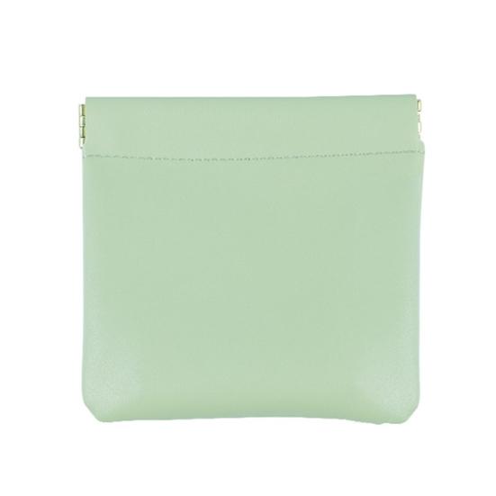 Snap Closure Pouch Faux Leather Mini Cosmetic Bag Waterproof Self-Closing Organizer Pouch for Coin