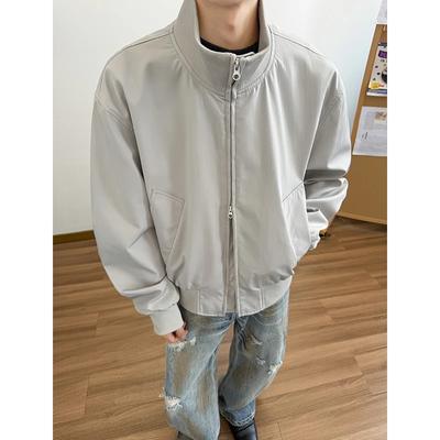 Jacke Herren Herbst Arbeitskleidung Kurze Stehkragenjacke Outdoor Wasserdichte Mäntel