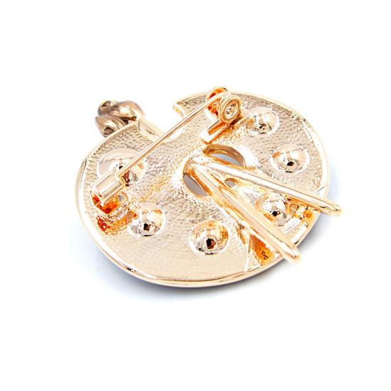 Enamel Fine Workmanship Shiny High Gloss Geometric Decoration Rust-resistant Exquisite Draw Palette Brooch