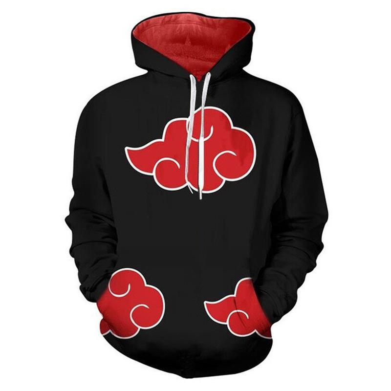 ETST 011 Heren 3D-geprinte wolkenpatroon hoodie voor volwassenen Truien Herfst/winter Zwarte unisex jas Japanse anime rol cosplay kostuum L