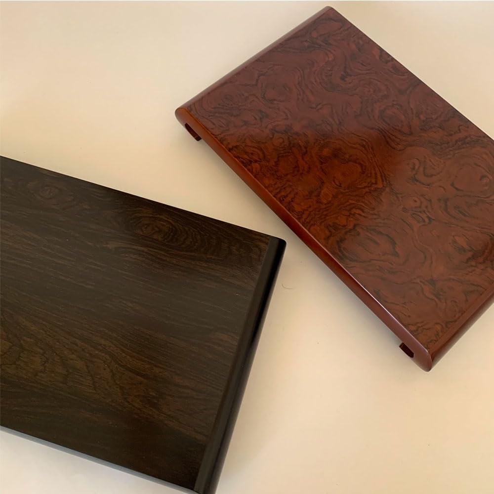 Yamaga Lacquerware Shop Wooden Flower Stand, Chestnut Stand (Ebony-like finish, No. 12, 36cm)