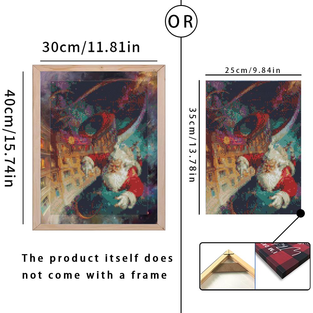 Diamond Painting Full Round Drill Diamond Santa Claus Round Diamond Painting Handmade Diy Diamond Mosaic Painting Home Decoration