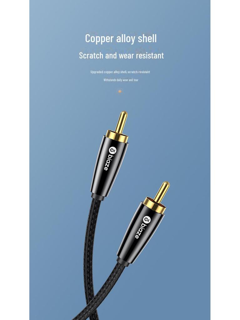 Biaz Cinch RCA Lotus Kopf Stecker-zu-Stecker Digitales Audio Subwoofer Kabel SPDIF 5.1