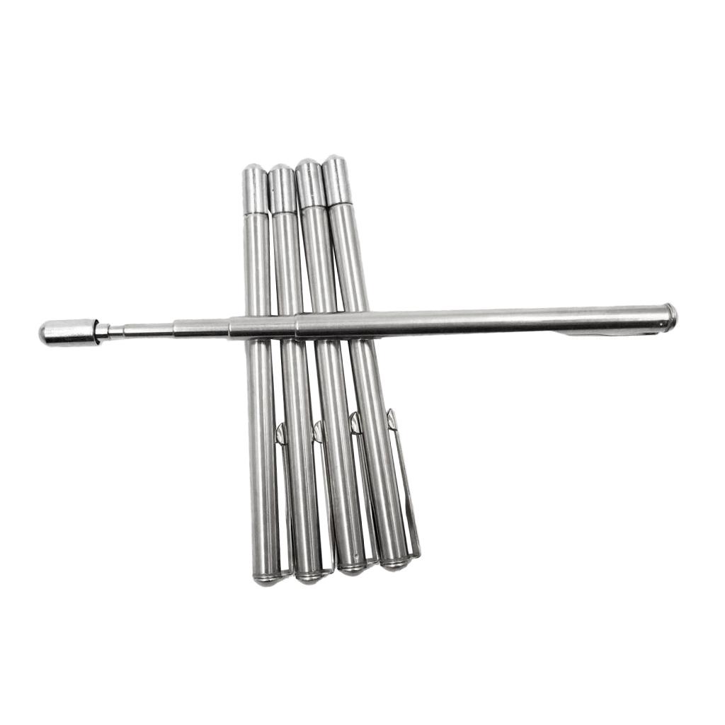 5 Gift Ballpoint Pens for Teachers, Stainless Steel Pens, Rotatable to Open, Retractable, Classic