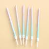 New Ins Style Gradient Pink Blue Pencil Candle 6-pack Romantic Party Long Candle In Carton