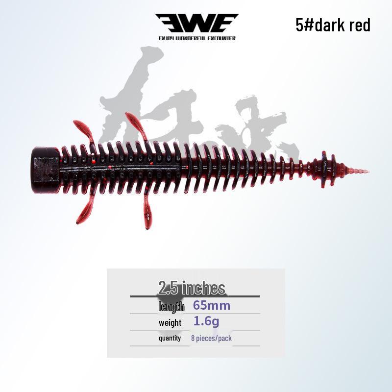 EWE Midsummer 2nd Gen Spiral Soft Balloon Worm Lure for Bass & Mandarin Fish