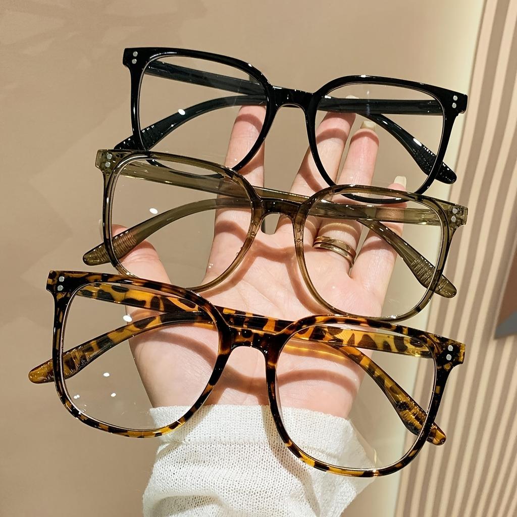 Rice Nail Fashion Wind Frame Box Simple Full Frame Trend Wind Flat Light Glasses Anti-Blue Light Mirror