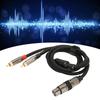 XLR Female to Dual RCA Male Y Splitter Cable Gold Plated Female XLR 3 Pin to Double RCA Male Stereo 