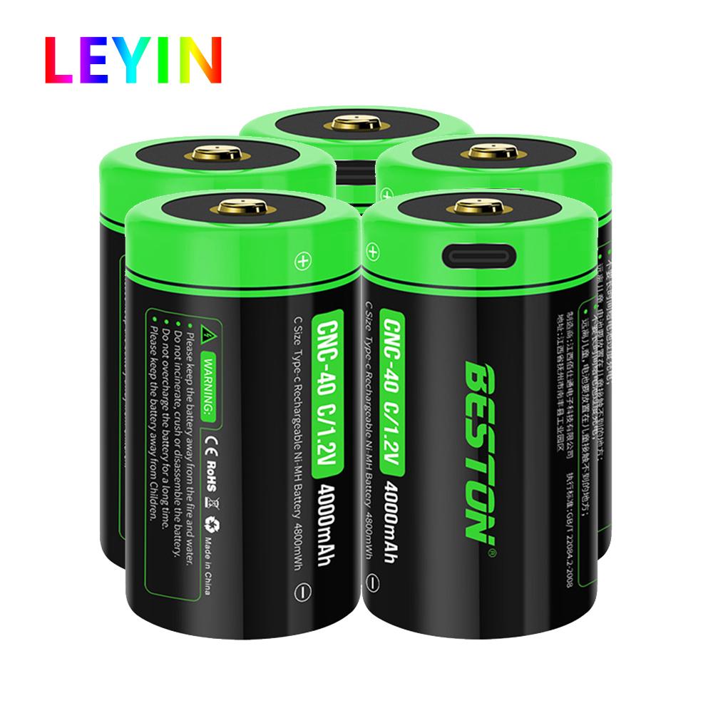 1.2V NI-MH Battery Water Heater Flashlight 4000mAh Type C Size USB Rechargeable Battery