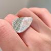 Silver Geometric Lava Open Ring: Versatile, Trendy, Unisex Design