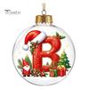 Winter Holiday Party Supplies 26?Letter Acrylic Christmas Ball Ornament, 3D Crystal Style Alphabet Decorative Ornaments for Fireplace Hanging