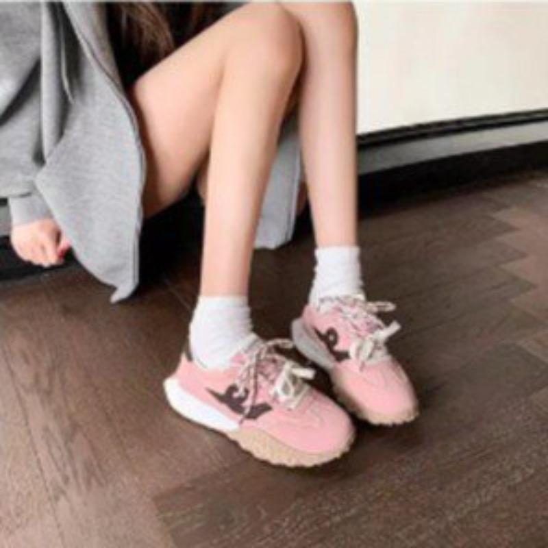 Retro płaskie jesienne nowe buty na platformie damskie wszechstronne modne codzienne buty sportowe