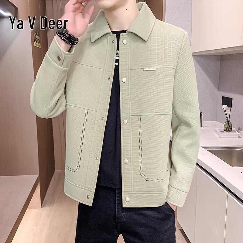 Yalu Men s Casual Slim Fit Lapel Jacket L