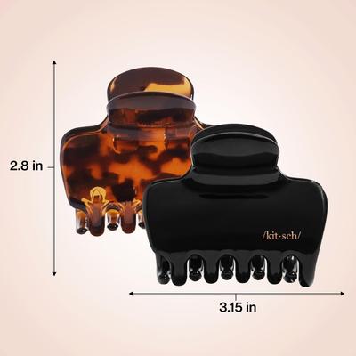 Затискачі-краби для жінок - Міцний захват і стильний глянцевий пухнастий дизайн, аксесуари для волосся | Ідеально для дівчат і жінок з густим і тонким волоссям