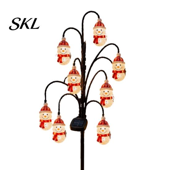 Festive Driveway Lighting Solutions Solar Christmas Tree Stake Lights, Outdoor Waterproof LED Pathway Garden Gifts for Homeowners Lamps Yard