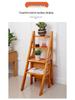 Folding Solid Wood Ladder Chair for Home and Elderly Use