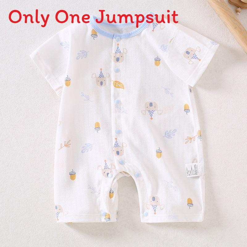 Baby Cotton Romper Suit With Antibacterial Nobone Technology For Newborns Summer Wear