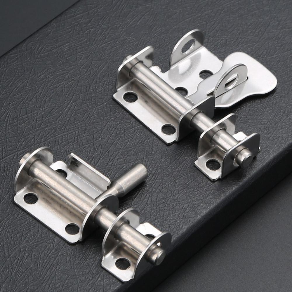 Stainless Steel Door Latch Gate Safety Lock Sliding Mechanism Sliding Bolts Latch Toilet Door Lock Easy Installation Hasp Lock