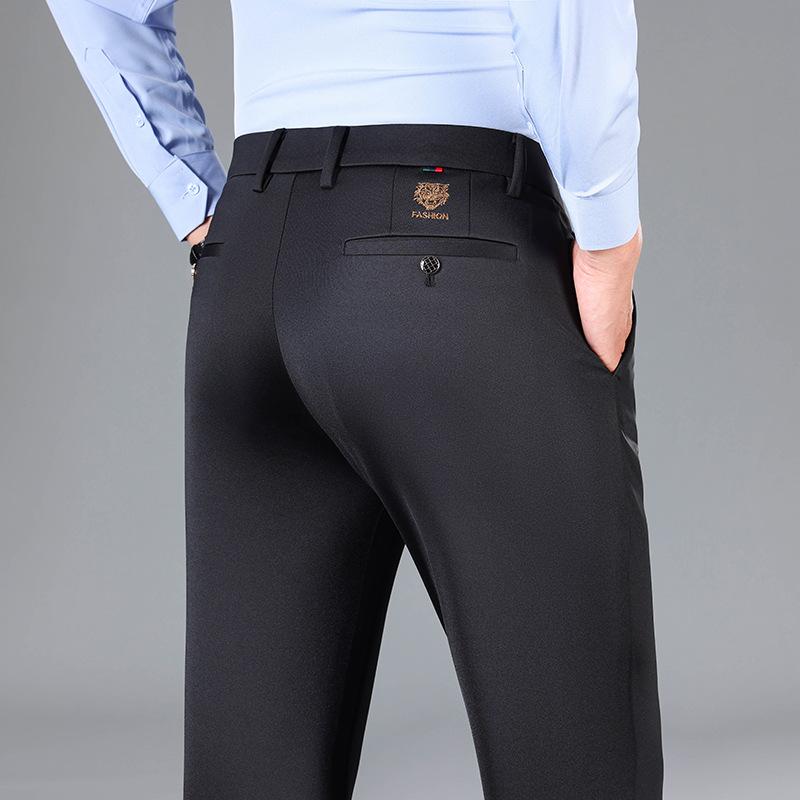 Spring And Autumn New Casual Pants Men'S Casual Pants Business Pants Straight Tube Loose Thick Men'S Pants