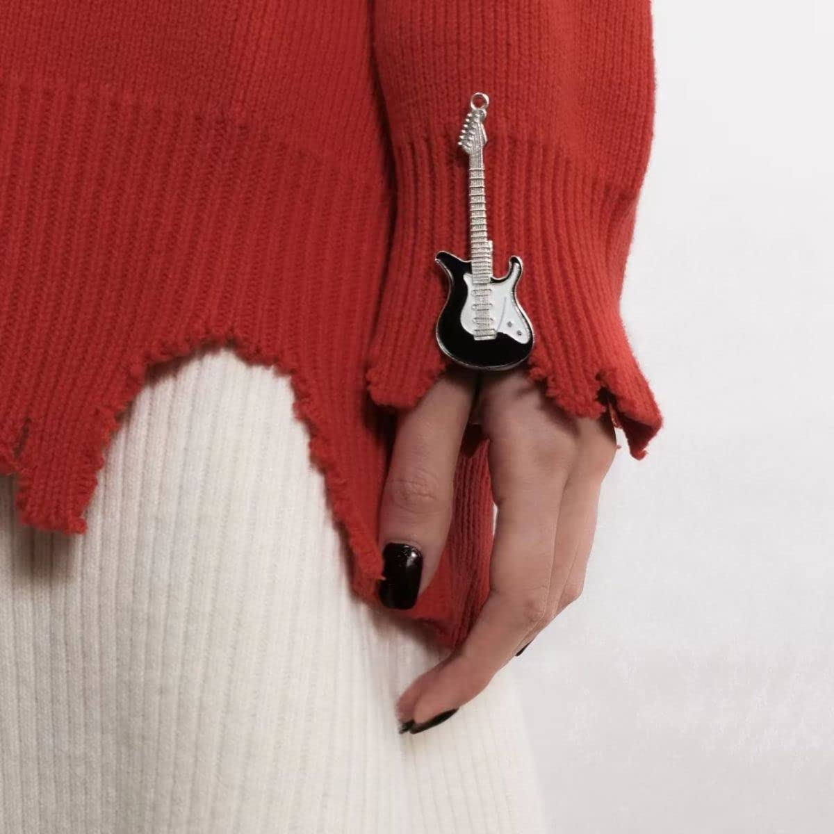 6 PCS Y2k Metal Hair Clips Hair Barrettes Clips Guitar Hair Claws Clips Braid Clips Punk Hair Clips for Girls Mini Hair Clips for Women Halloween