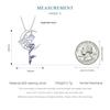 BAMOER 925 Sterling Silver Mermaid Pendant Necklace Moon Neck Chain for Women Delicate Birtrhday Gift Fine Jewelry