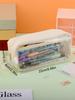 PVC Waterproof Pencil Case, Large Capacity Pen Case Organizer Zipper, Pencil Pouch Office Supplies, School Supplies Pencil Case