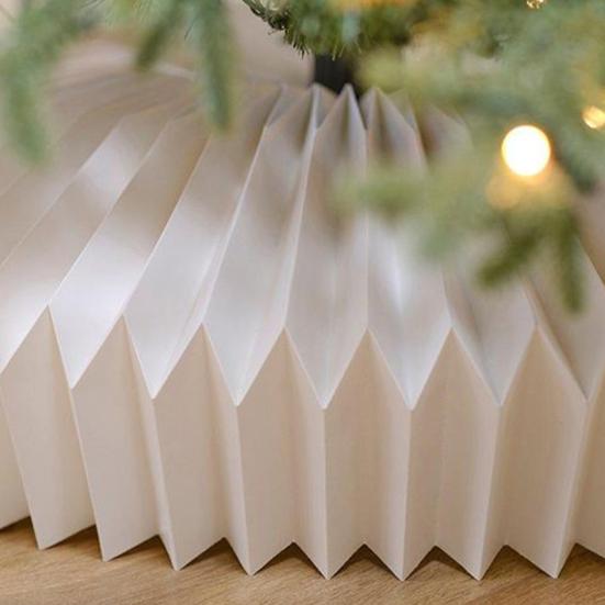 Honeycomb Christmas Tree Collar Foldable Paper Christmas Tree Base Stand Cover Basket Skirt Collar for 12"-25" Stands