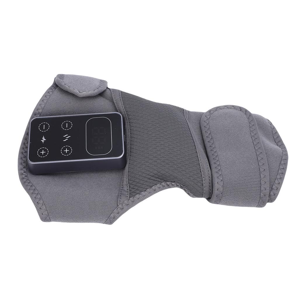 Cordless Knee Massager with Heat Re able Smart Heated Knee Wrap with 5 Temperature Settings 3 Vibration Modes for Elbow Gray