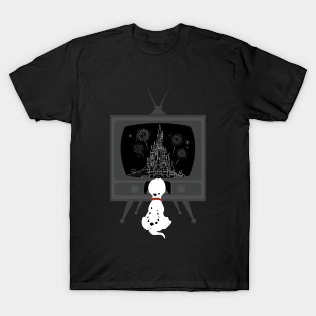 

Men Black Print T-shirt Dalmatian In Paris No-Cut Transfer Paper Print Cotton Tshirt XL чёрный