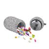Portable Glittering Pills Organizer Small Waterproof Travel Medicine Holder with Keyring for Camping Adventures