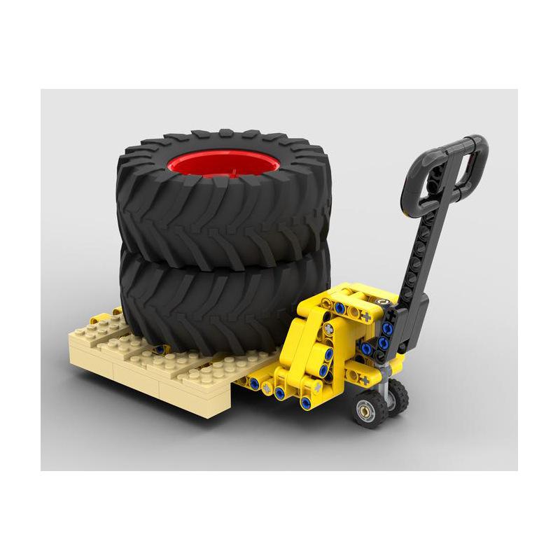 Land Cow Forklift Building Block Model Transporter Truck Assembly Toy Compatible Small Particle Set